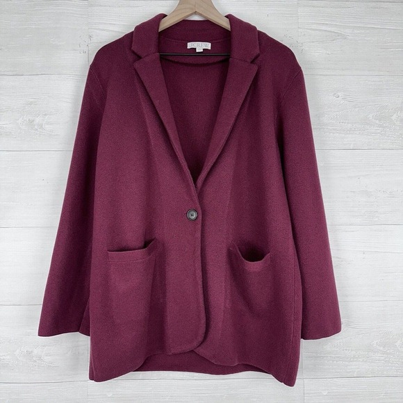 J. Crew Burgundy Blazer Jacket - Picture 1 of 14